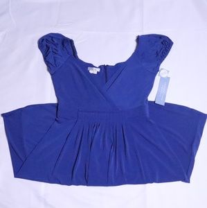 NWT London Times Casino Blue Skater Stretchy Short